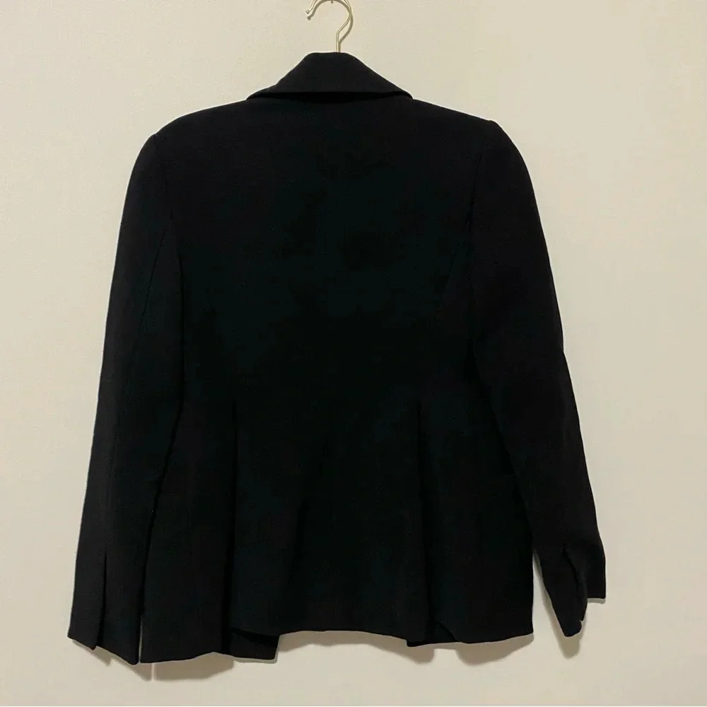 M.M. LaFleur Black Wool Blend Three Button Blazer size 0